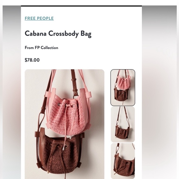 FREE PEOPLE CABANA CROSSBODY BAG IN A BEACH WOVEN DESIGN AND SLOUCHY SILHOUETTE - Picture 8 of 8